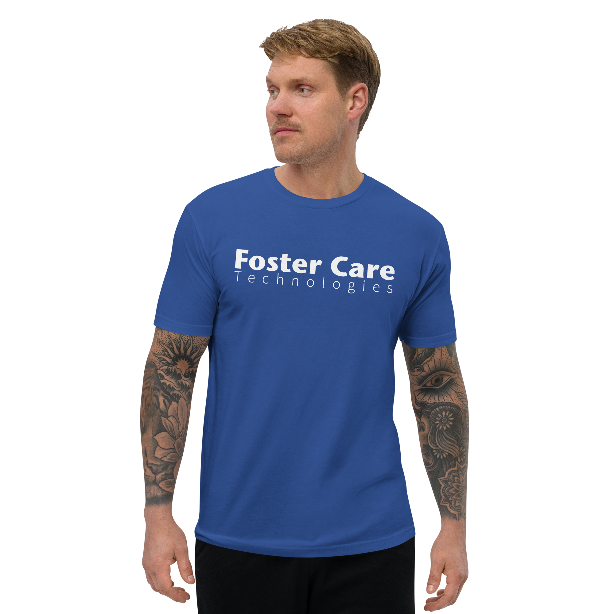 mens-fitted-t-shirt-royal-blue-front-64c40e8311358